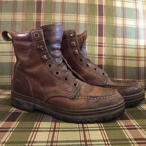 Vintage Timberland Leather Boots 8.5 Cognac Brown
